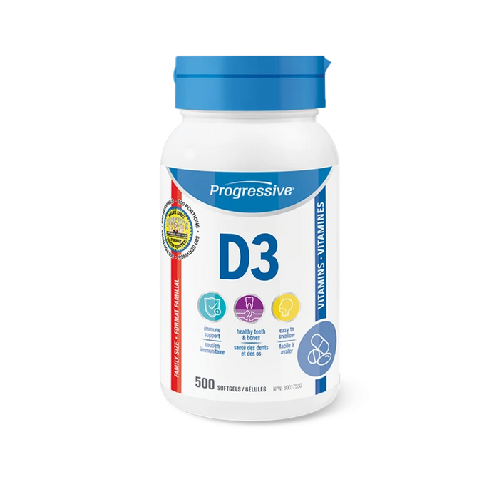 Progressive Vitamin D3 500 caps 500 servings