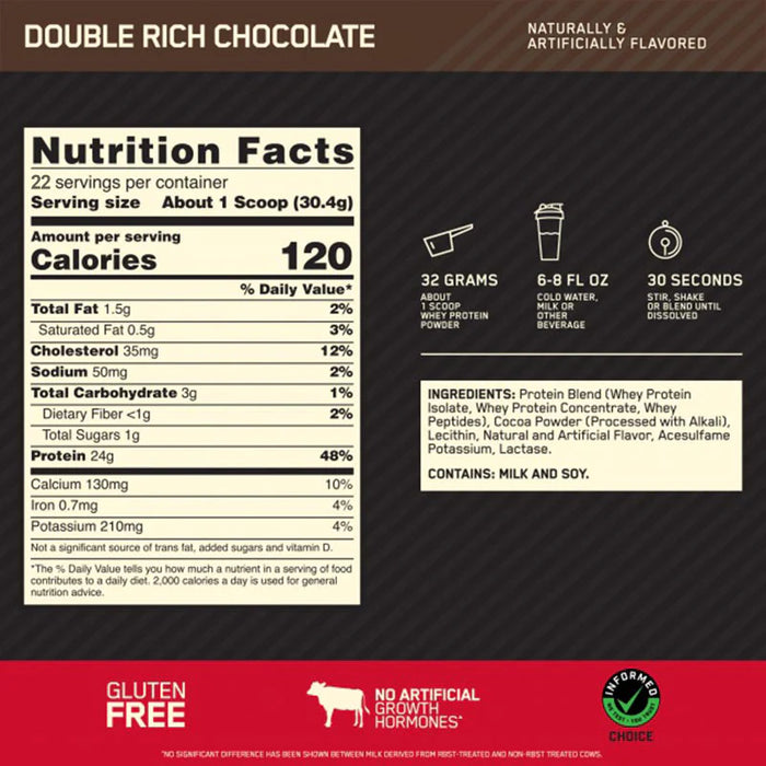 Optimum Nutrition Gold Standard 100% Whey 1.47 - 1.5lb (22 Servings)
