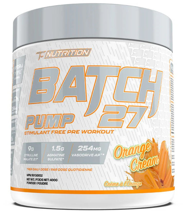 TC Nutrition Batch 27 Stim Free- Pump 400 Gram 40 servings