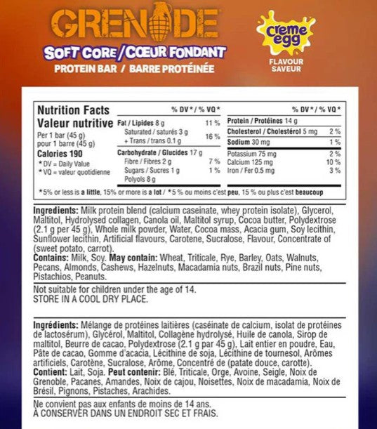 Grenade Cadbury Creme Egg Protein Bar 45g