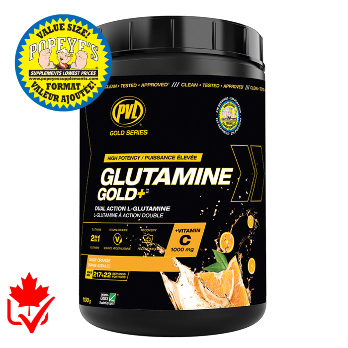 PVL Gold Series Glutamine Gold + Vitamin C *VALUE SIZE!* Tangy Orang